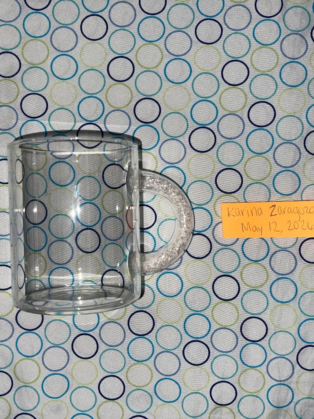 Starbucks Candy Cane Glitter handle Mug
